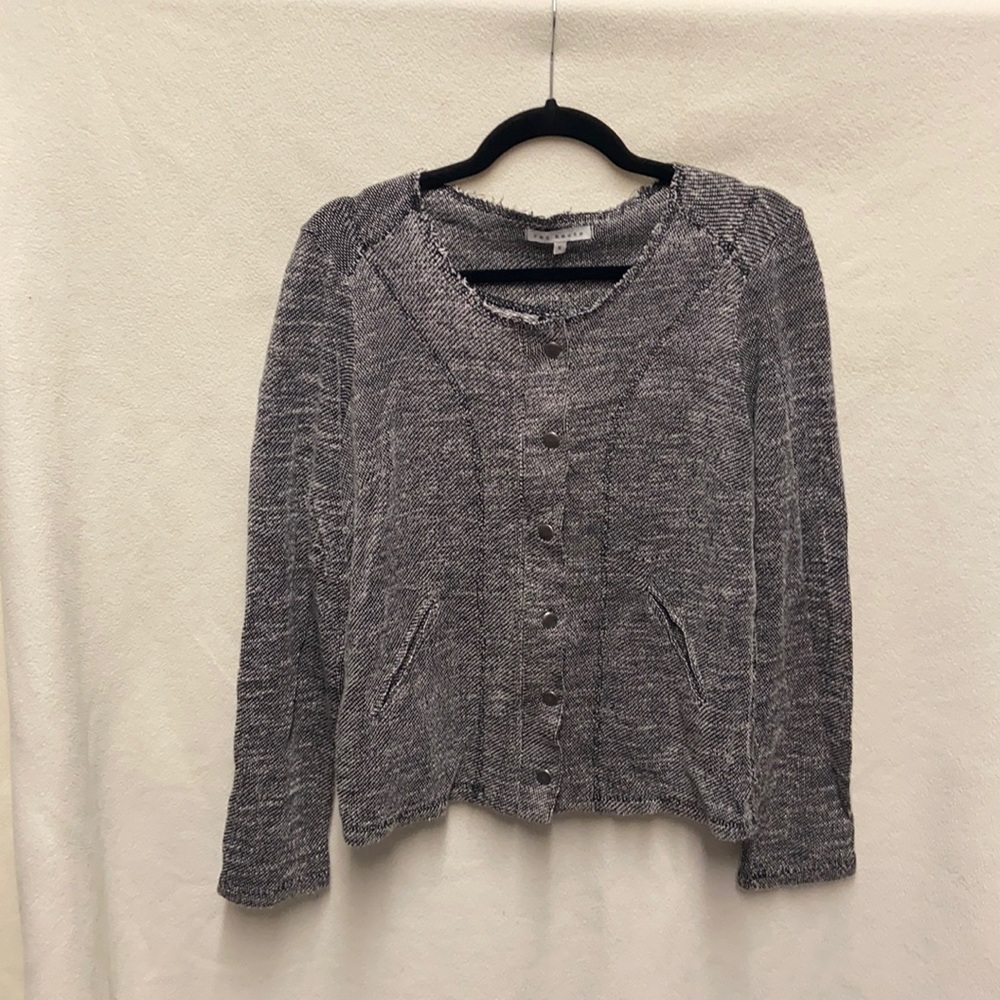 Perfect light weight distressed edges Cardigan